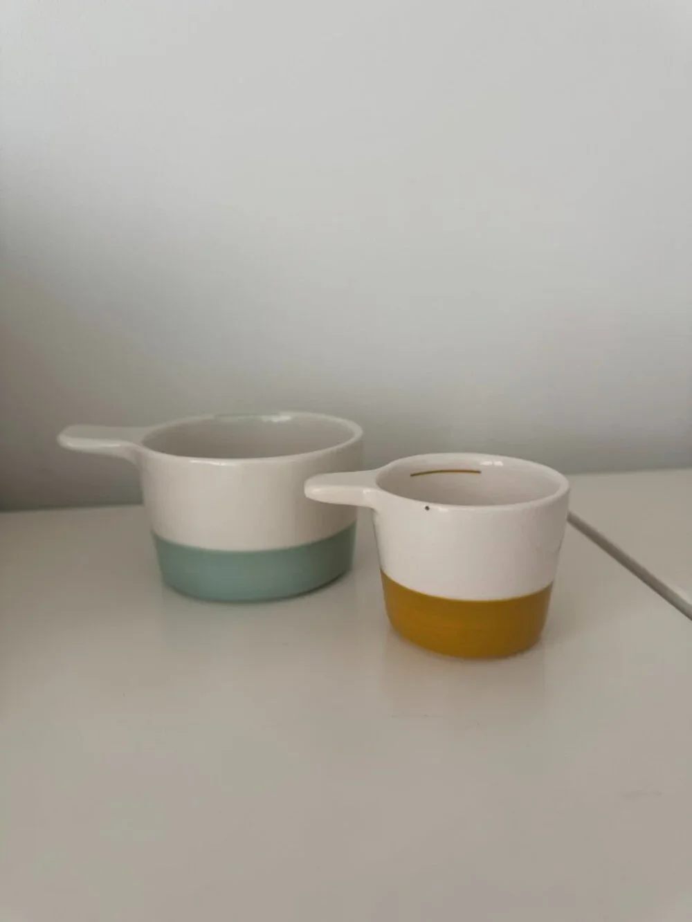 Crate & Barrel Ceramic Measuring Cups
